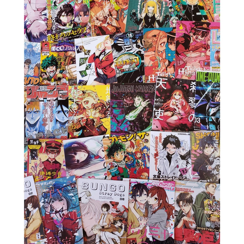Anime Mini Poster Stickers 20 Pieces Waterproof Stationery Decor
